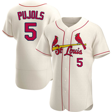 Albert Pujols Men's Authentic St. Louis Cardinals Cream Alternate Jersey