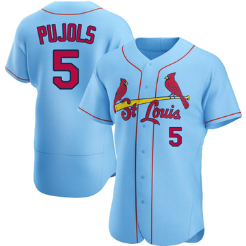 Albert Pujols Men's Authentic St. Louis Cardinals Light Blue Alternate Jersey