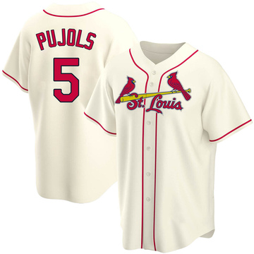 Albert Pujols Men's Replica St. Louis Cardinals Cream Alternate Jersey