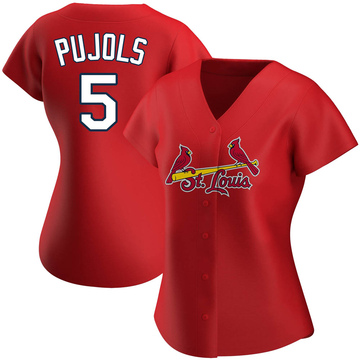 Albert Pujols Women's Authentic St. Louis Cardinals Red Alternate Jersey
