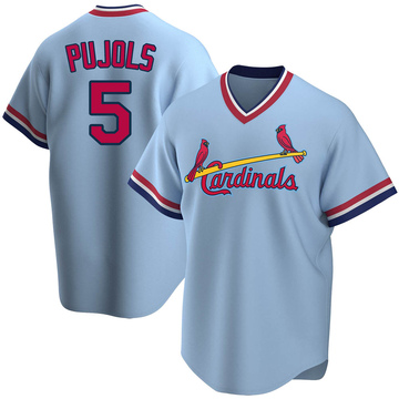 Albert Pujols Youth Replica St. Louis Cardinals Light Blue Road Cooperstown Collection Jersey