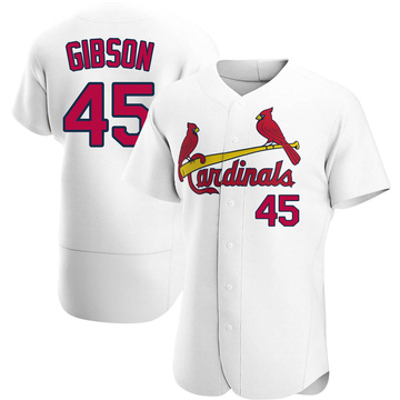 Bob Gibson Men's Authentic St. Louis Cardinals White Home Jersey