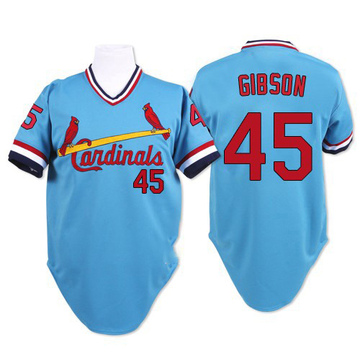 Bob Gibson Men's Replica St. Louis Cardinals Blue Throwback Jersey