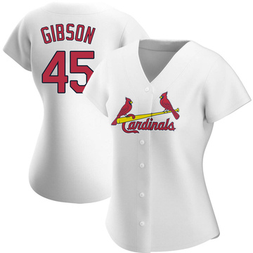 Bob Gibson Women's Authentic St. Louis Cardinals White Home Jersey