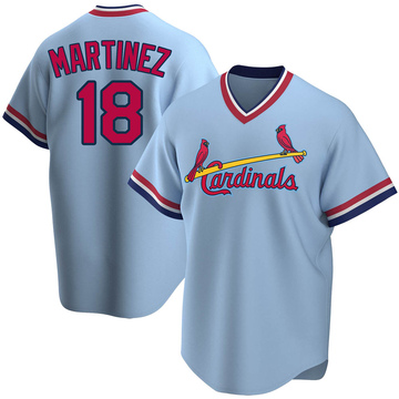 Carlos Martinez Men's Replica St. Louis Cardinals Light Blue Road Cooperstown Collection Jersey