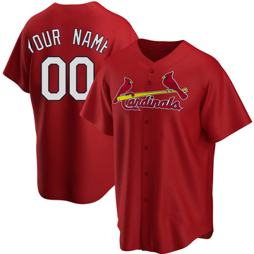 Custom Men's Replica St. Louis Cardinals Red Alternate Jersey