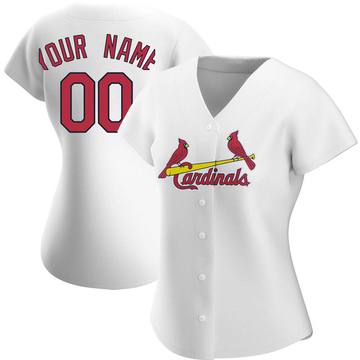 Custom Women's Authentic St. Louis Cardinals White Home Jersey
