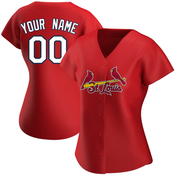 Custom Women's Replica St. Louis Cardinals Red Alternate Jersey