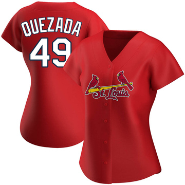 Johan Quezada Women's Authentic St. Louis Cardinals Red Alternate Jersey
