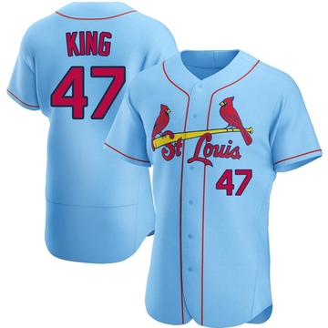 John King Men's Authentic St. Louis Cardinals Light Blue Alternate Jersey