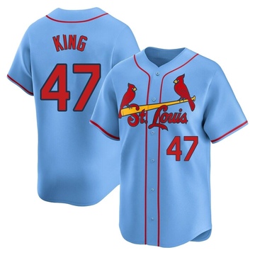 John King Men's Limited St. Louis Cardinals Light Blue Alternate Jersey