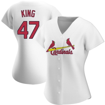 John King Women's Replica St. Louis Cardinals White Home Jersey