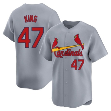 John King Youth Limited St. Louis Cardinals Gray Away Jersey