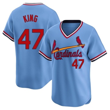 John King Youth Limited St. Louis Cardinals Light Blue Cooperstown Collection Jersey