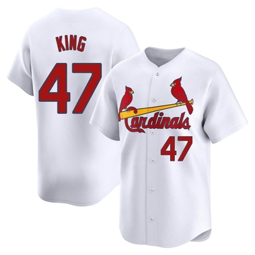 John King Youth Limited St. Louis Cardinals White Home Jersey