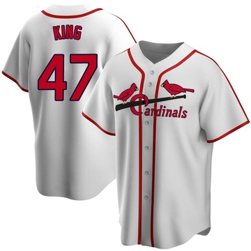 John King Youth St. Louis Cardinals White Home Cooperstown Collection Jersey