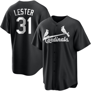 Jon Lester Men's Replica St. Louis Cardinals Black/White Jersey