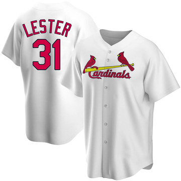 Jon Lester Men's Replica St. Louis Cardinals White Home Jersey