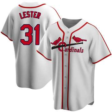 Jon Lester Men's St. Louis Cardinals White Home Cooperstown Collection Jersey