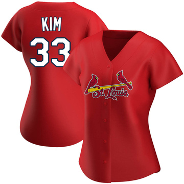 Kwang Hyun Kim Women's Authentic St. Louis Cardinals Red Alternate Jersey