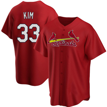 Kwang Hyun Kim Youth Replica St. Louis Cardinals Red Alternate Jersey
