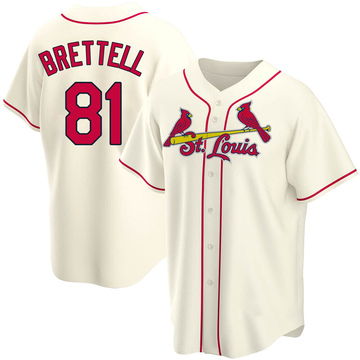 Michael Brettell Men's Replica St. Louis Cardinals Cream Alternate Jersey