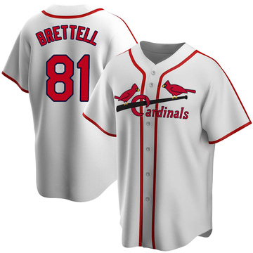 Michael Brettell Men's St. Louis Cardinals White Home Cooperstown Collection Jersey