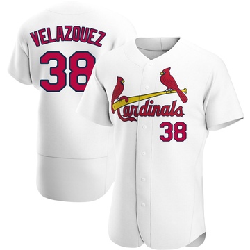 Nelson Velazquez Men's Authentic St. Louis Cardinals White Home Jersey