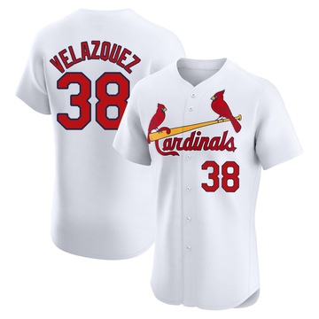 Nelson Velazquez Men's Elite St. Louis Cardinals White Home Jersey