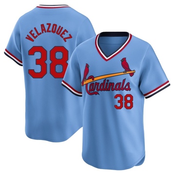 Nelson Velazquez Men's Limited St. Louis Cardinals Light Blue Cooperstown Collection Jersey