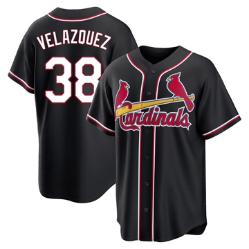 Nelson Velazquez Men's Replica St. Louis Cardinals Black Fashion Out Jersey