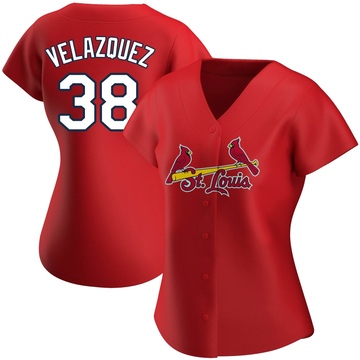 Nelson Velazquez Women's Replica St. Louis Cardinals Red Alternate Jersey