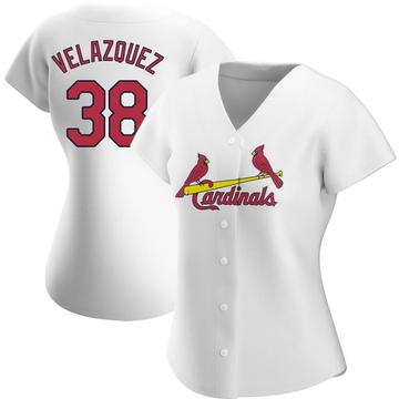 Nelson Velazquez Women's Replica St. Louis Cardinals White Home Jersey