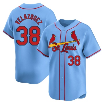 Nelson Velazquez Youth Limited St. Louis Cardinals Light Blue Alternate Jersey