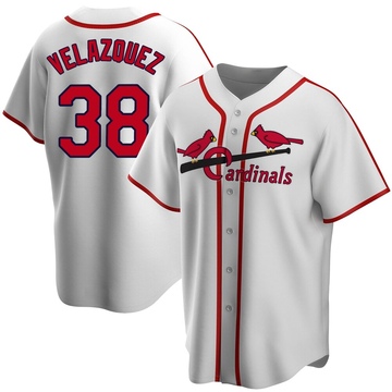 Nelson Velazquez Youth Limited St. Louis Cardinals White Home Cooperstown Collection Jersey