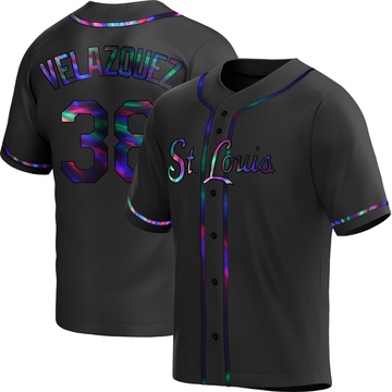Nelson Velazquez Youth Replica St. Louis Cardinals Black Holographic Alternate Jersey