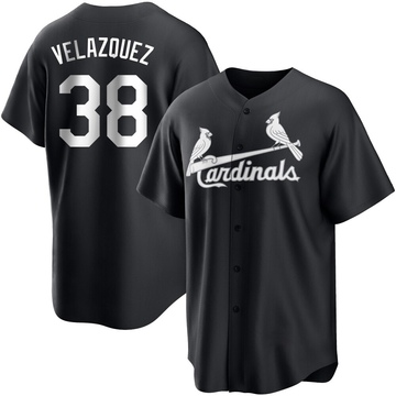 Nelson Velazquez Youth Replica St. Louis Cardinals Black/White Jersey