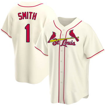 Ozzie Smith Men's Replica St. Louis Cardinals Cream Alternate Jersey