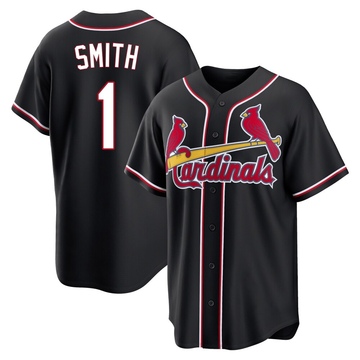Ozzie Smith Youth Replica St. Louis Cardinals Black Fashion Out Jersey
