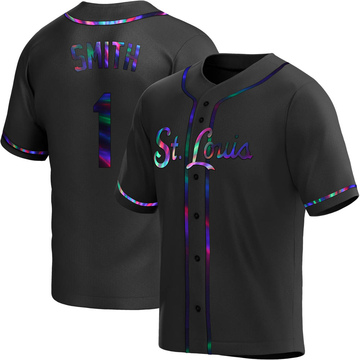 Ozzie Smith Youth Replica St. Louis Cardinals Black Holographic Alternate Jersey