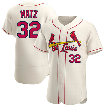 Steven Matz Men's Authentic St. Louis Cardinals Cream Alternate Jersey