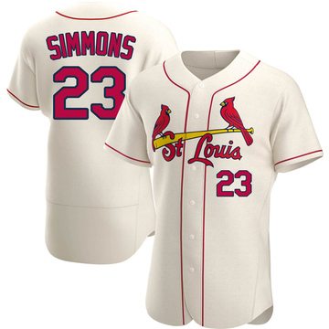 Ted Simmons Men's Authentic St. Louis Cardinals Cream Alternate Jersey