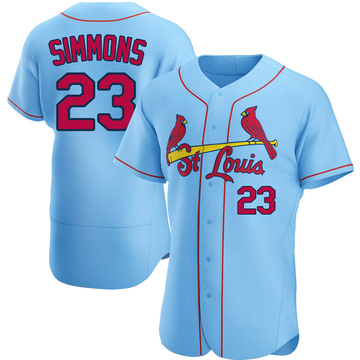 Ted Simmons Men's Authentic St. Louis Cardinals Light Blue Alternate Jersey