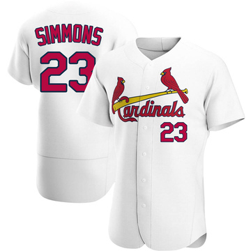 Ted Simmons Men's Authentic St. Louis Cardinals White Home Jersey