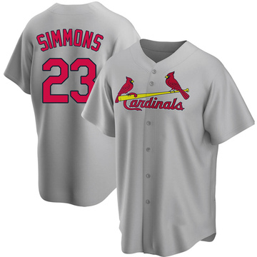 Ted Simmons Men's Replica St. Louis Cardinals Gray Road Jersey
