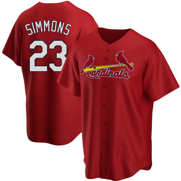 Ted Simmons Men's Replica St. Louis Cardinals Red Alternate Jersey