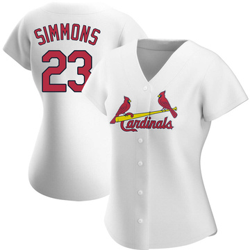 Ted Simmons Women's Authentic St. Louis Cardinals White Home Jersey