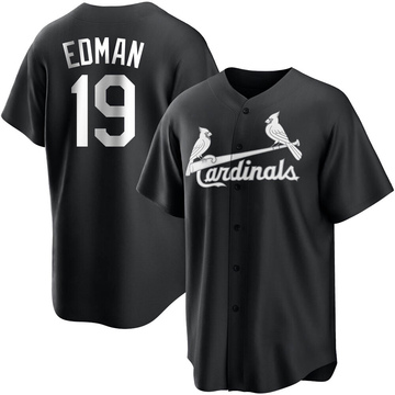 Tommy Edman Men's Replica St. Louis Cardinals Black/White Jersey
