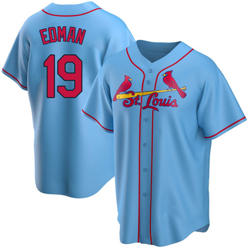 Tommy Edman Men's Replica St. Louis Cardinals Light Blue Alternate Jersey