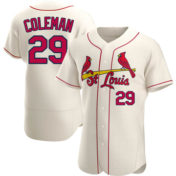 Vince Coleman Men's Authentic St. Louis Cardinals Cream Alternate Jersey